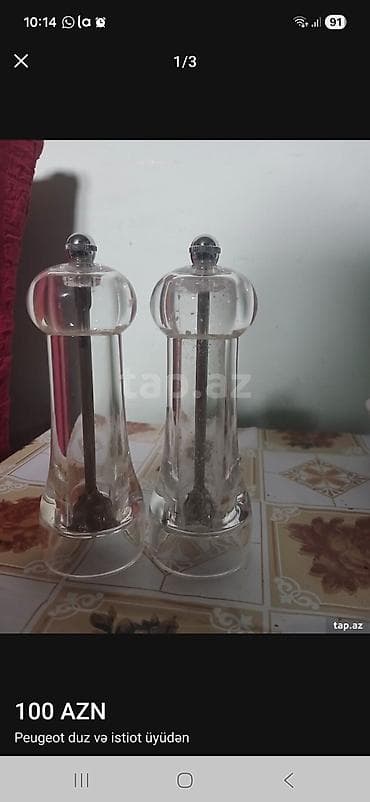 duz qabi: Peugeot duz və istiot dəyirmanları (set) - Brend: Peugeot (France – — 2