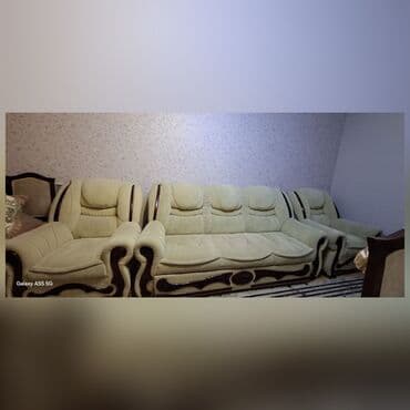 islenmis divan kreslo: İşlənmiş, Klassik divan, 2 kreslo, Açılan — 1