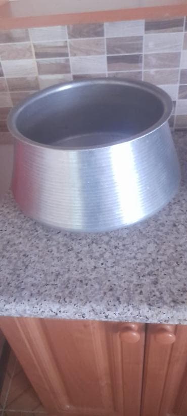 plastik qablar sederek: Qazan, rəng - Gümüşü, Alüminium, 5-dən çox l — 1