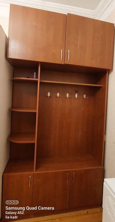 вешалка настенная в прихожую белая: Б/у, Распашной, Прямой шкаф, Шкаф в прихожей, Азербайджан — 2