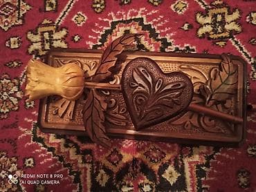 mini tablolar: Məhsul: Taxta əl işləri – ürək formalı gizli qutular (2 ədəd dəst) — 2