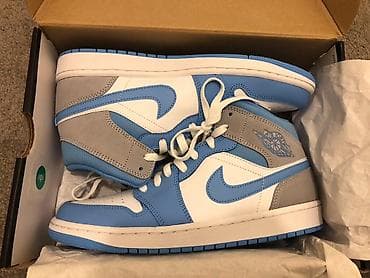 kisi ayaqqabıları: Məhsul: Air Jordan 1 Mid SE Rəng: White/University Blue/Grey — 2