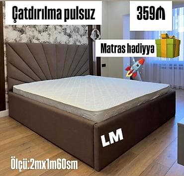 ucuz tul: Yeni, İkinəfərlik çarpayı, Matras ilə — 1