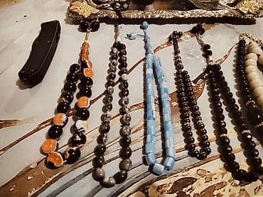 muncuqdan qolbaq: Kolleksiya: təsbeh və aksesuar dəsti - Müxtəlif material və — 8