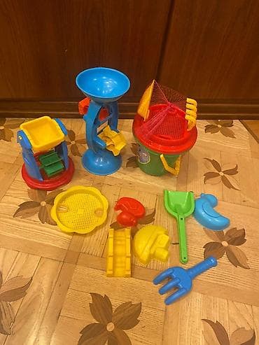 kinder joy will: Uşaq üçün qum və su oyun dəsti Rəngarəng plastikdən hazırlanmış böyük — 3