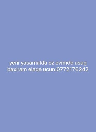 Digər ixtisaslar: Dayə tələb olunur, İstənilən yaş, 3-5 illik təcrübə, Dəyişən qrafik — 1