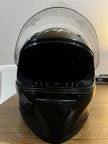 nnb moto: Vega tam üzlü motosiklet dəbilqəsi - Rəng: qara, parlaq örtük - Ön — 6