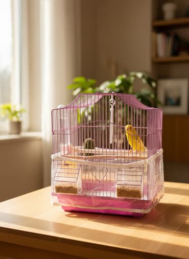 tetra quşu: Qəfəs daxil məhəbbət quşu satılır. Tam sağlamdır, oxuyandı, ələ gəlir — 1