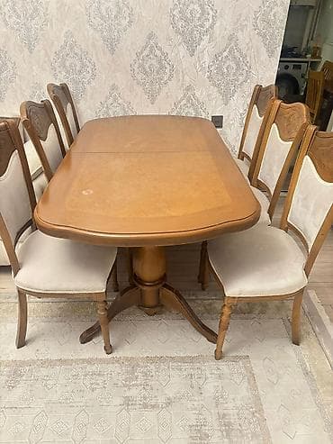 Qonaq otağı üçün, Açılmayan, Dördbucaq masa, 6 stul lalafo.az -da Qonaq otağı üçün, Açılmayan, Dördbucaq masa, 6 stul