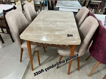 Masa və oturacaq dəstləri: 🇹🇷Türk istehsalı Möhtəşəm ✨✨ Kuxna üçün stol stul dəsti 4 stul 1 — 1