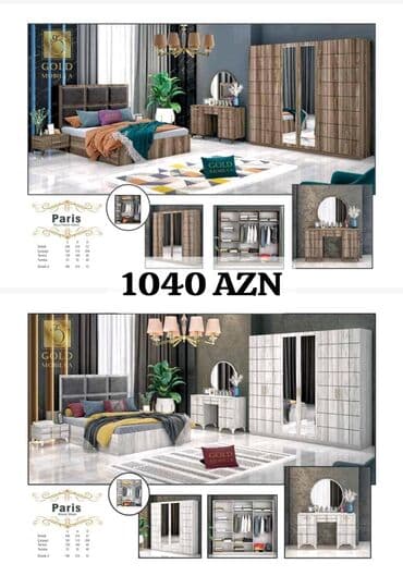 işlenmiş termolar: İkinəfərlik çarpayı, Dolab, Termo, 2 tumba, Azərbaycan, Yeni — 3