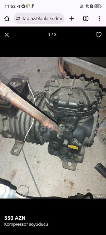 Qapılar və aksessuarlar: Məhsul: Soyuducu kompressoru Təsvir: - Sənaye tipli, silindrli — 3