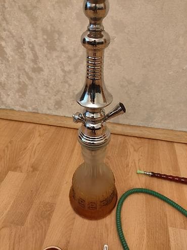 bil: Nərgilə dəsti - Material: metal gövdə (xrom rəngli), şüşə kolba (oyma — 2