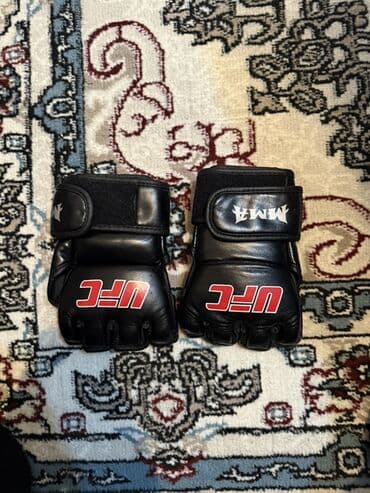 Velosiped ehtiyyat hissələri: UFC üslublu MMA döyüş əlcəkləri - Material: qara dərimsi üst qat, iç — 1