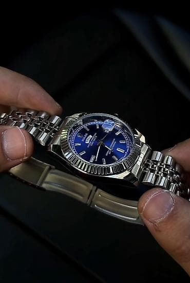 rolex a class: Lüks kişi qol saatı – mavi siferblatlı, metal korpus və Jubilee tipli — 1