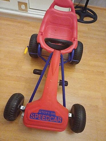 Uşaq pedallı kart – GTOYS BB SPEEDCAR - Rəng: qırmızı-göy-sarı - 4 — 2