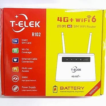 T‑ELEK TR102 4G+ Wi‑Fi 6 LTE CPE SIM WiFi Router (SIM kart ilə