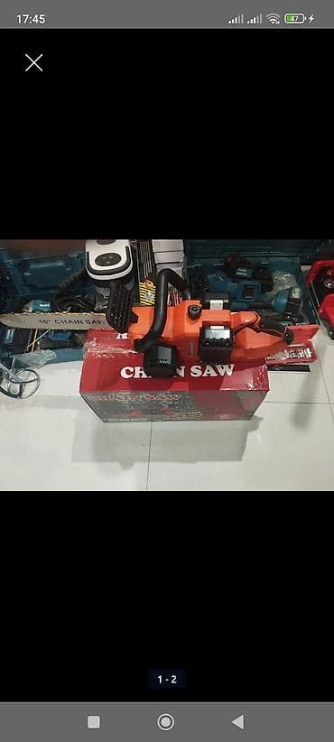 Məhsul: Akumulaytorlu zəncirli mişar (CHAIN SAW) Xüsusiyyətlər: -