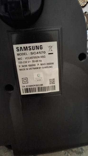irşad iphone 12 pro max: Samsung tozsoran – model SC4570 Xüsusiyyətlər: - Güc: 1800 W nominal — 2
