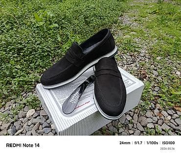 Kişi loaferləri – qara rəng, klassik-pəncəksiz dizayn - Material — 2