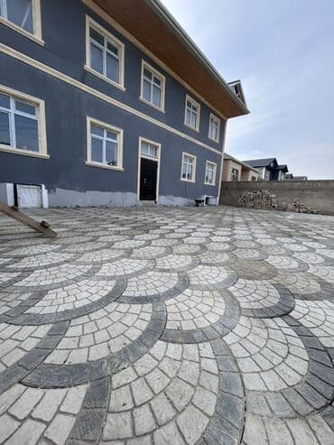 Жидкие обои: Təsvir: - Dekorativ səki-daşı (paver) örtüyü – yarımdairəvi — 1