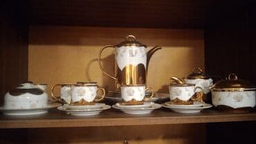 набор художника: Çay dəsti, rəng - Ağ, Farfor, 6 nəfərlik, Almaniya — 1