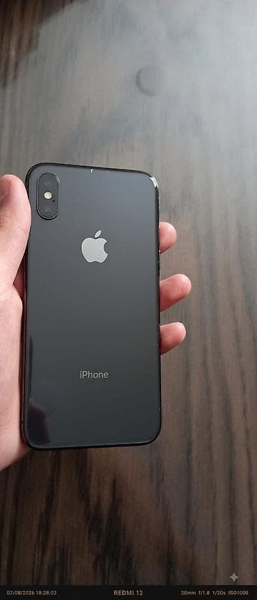apple m1: IPhone X, 64 GB, Qara, Simsiz şarj — 1