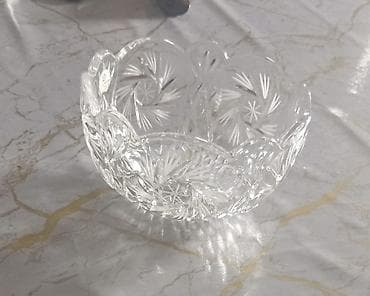 suvenir qablar: Təmiz xrustal Konfet qabı 2 ədəd — 1