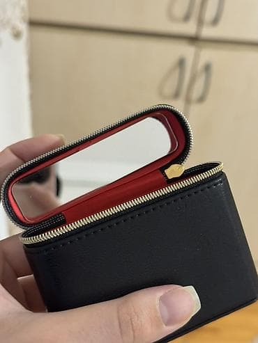 chanel sumka: Chanel mini dəri qutu/kosmetik etui - Rəng: qara, qızılı detallarla - — 4