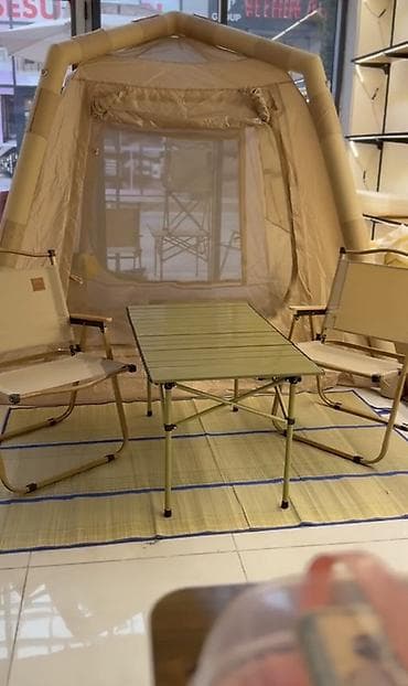 bağ stulu: Dördbucaq masa, 2 stul, Qatlanan, Stullar ilə, Alüminium — 2