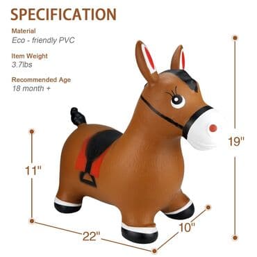 Şişirdilə bilən at oyuncağı uşaqların əyləncəsi üçün nəzərdə tutulub