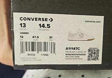 14 por: Converse Pro Blaze Classic OX uniseks idman ayaqqabısı - Ölçü: 47.5 — 2