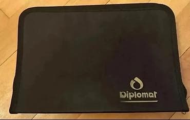 vəsiqə qabı: Diplomat brendinin sənəd portfeli - Rəng: qara - Material: sərt — 1