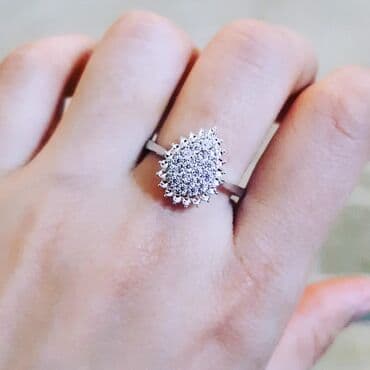 nişan üzükleri: Nişan, Üzük, Ağ qızıl, 585 Əyar — 3