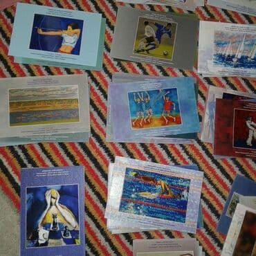 olympiakos karabağ bilet: К вниманию коллекционеров. Продам набор открыток "Евроигры 2015" — 6