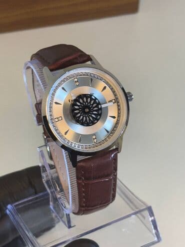 Smart saatlar: Klassik üslubda analoq qol saatı - Korpus: parlaq metal (gümüş ton) — 1