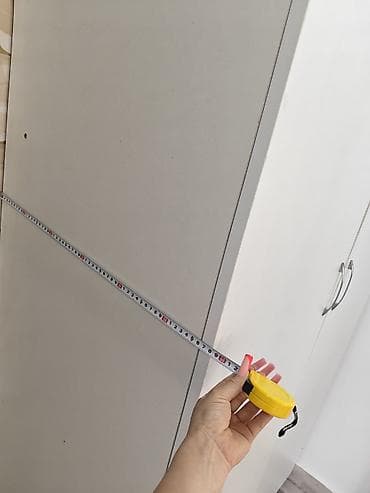 Ev üçün mebel: 2 qapılı, Ağ, Taxta, Açılan, Düz dolab — 6