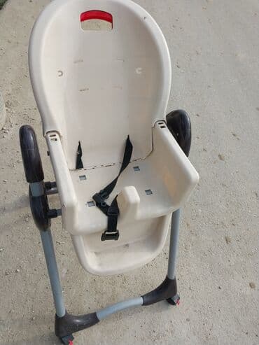 Uşaq yemək stulu - Möhkəm metal karkaslı, plastik oturacaqlı yüksək