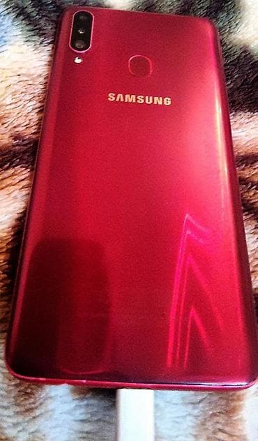 Mətbəx texnikası: Samsung Galaxy A20s, 32 GB, rəng - Qırmızı, Barmaq izi — 1