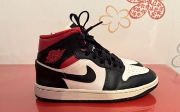 Gözəllik və sağlamlıq: Nike Air Jordan 1 Mid (Black/White/Red) - Model: Air Jordan 1 Mid - — 2