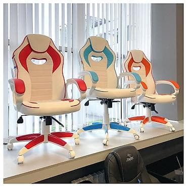 tək stollar: Yeni, Təkərli, Qolları tənzimlənir, Dəri — 1