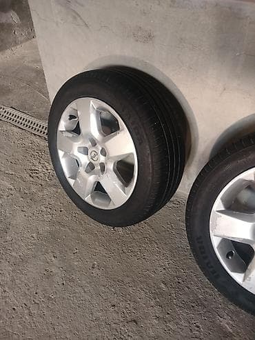 16 şam disk: Opel original 5 kollu yüngül lehimli disklər və şin komplekti - — 2