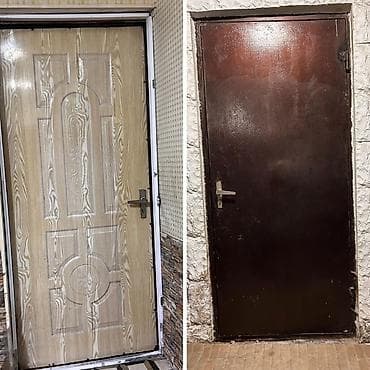 heyet qapi: Metall giriş qapıları – 2 ədəd - Material: qalın metaldan — 1
