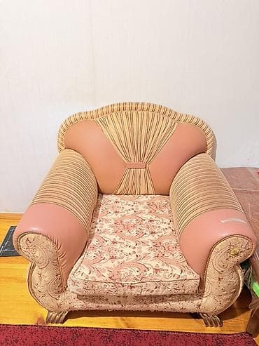 İşlənmiş, Klassik divan, 2 kreslo, Bazasız, Açılan — 2