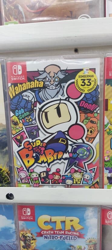 диск: Nintendo switch üçün super bomberman oyun diski. Tam original — 1