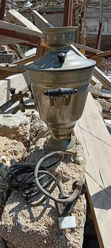 jenşen bitkisini harada tapmag olar: Elektrik samovarı - Material: metal gövdə, dördayaqlı dayaq - Üst — 3