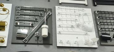 ванналар: Hamam aksessuarları dəsti – müxtəlif rəflər və tutacaqlar - Material — 1