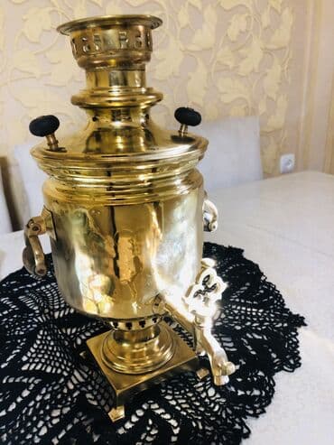işlənmiş samovarlar: İşlənmiş Od Samovar, 5 l, Ünvandan götürmə — 4