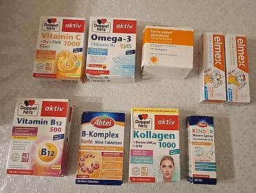 Məhsul: müxtəlif vitamin və sağlamlıq dəstək məhsulları (orijinal qutu
