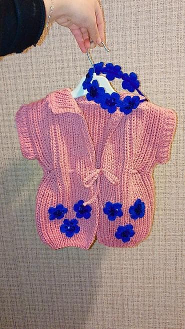 Игрушки: Məhsul: Əl işi uşaq trikotajları - Model 1: Çəhrayı rəngdə qalın — 3